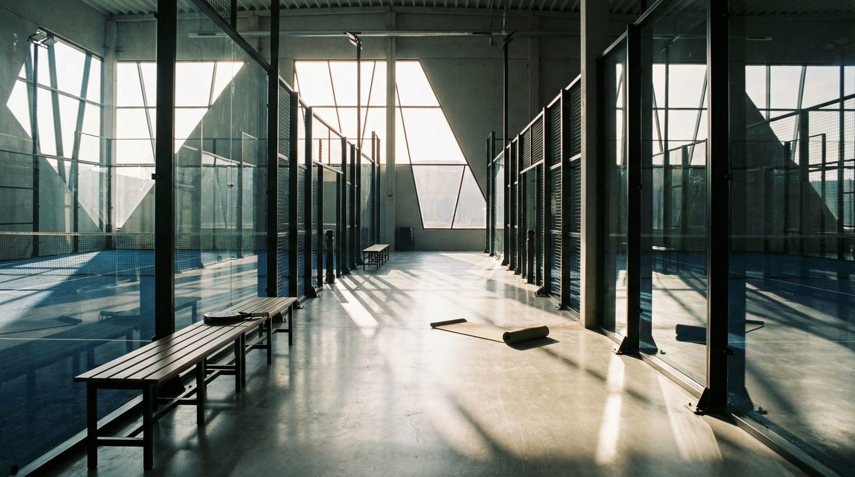 Empty sports court showing underutilization