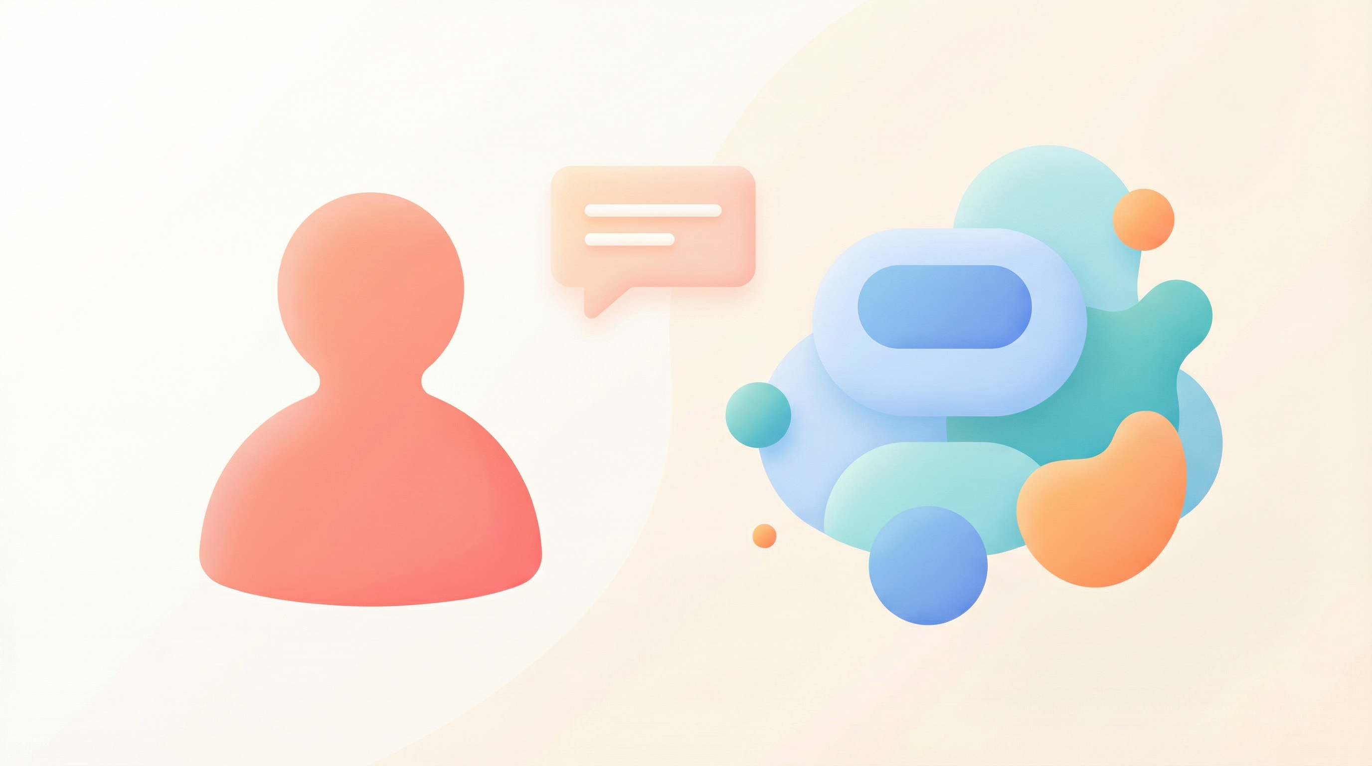 Human and AI connection concept